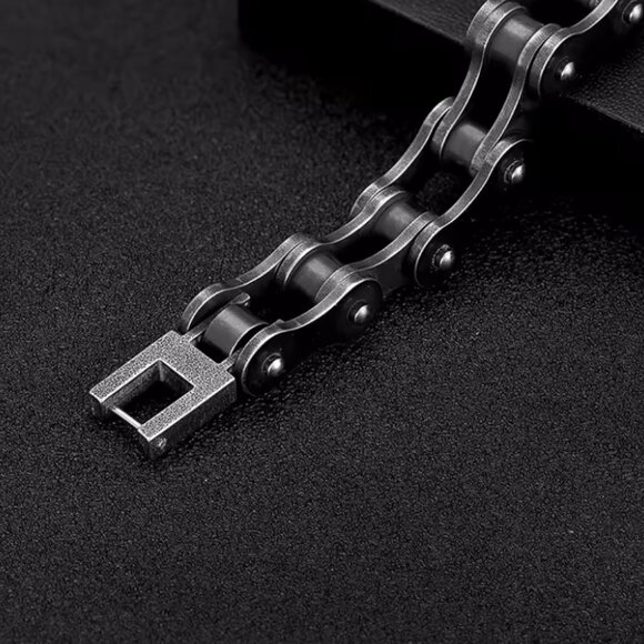 Men Stainless Steel Bicycle Chain Bracelet - Picture 5 of 6